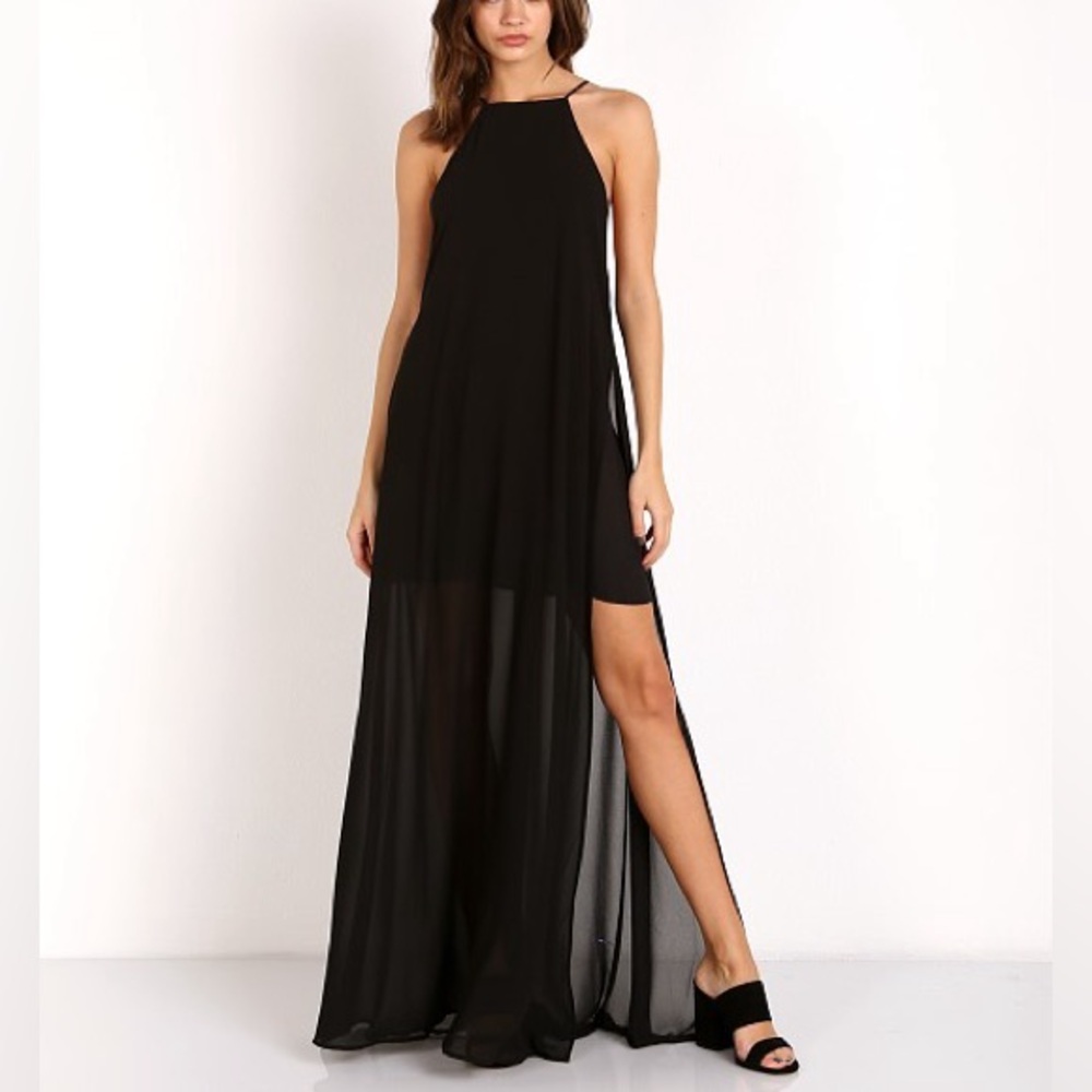 Show Me Your Mumu Bronte Maxi Dress – Black‎ – Size Large